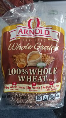 Image showing Arnold brand Whole Grain, Whole Wheat Bread 